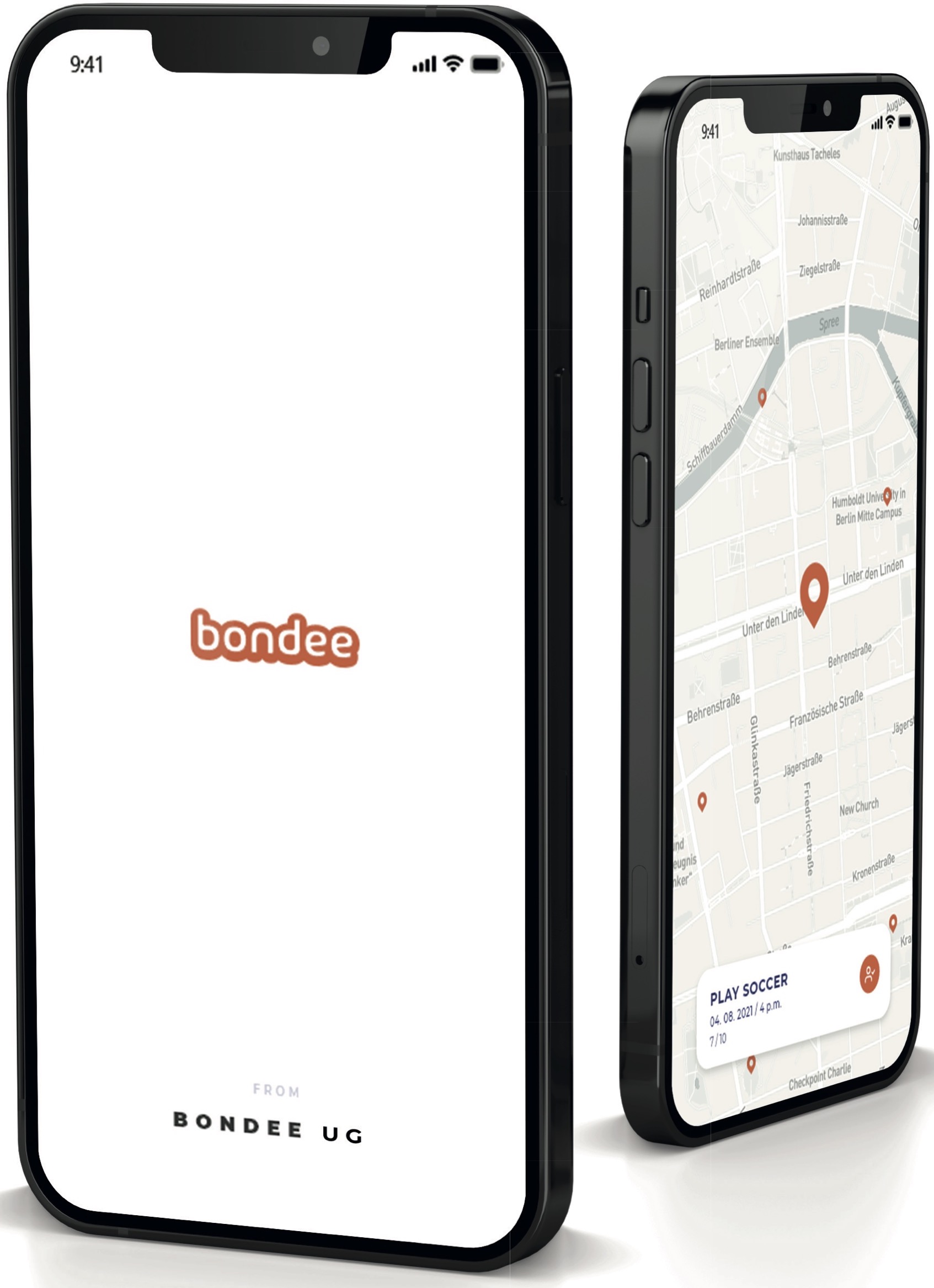 Screenshots of the Bondee App